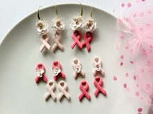 Load image into Gallery viewer, Pink Ribbon Flower Dangle
