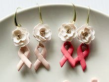 Load image into Gallery viewer, Pink Ribbon Flower Dangle
