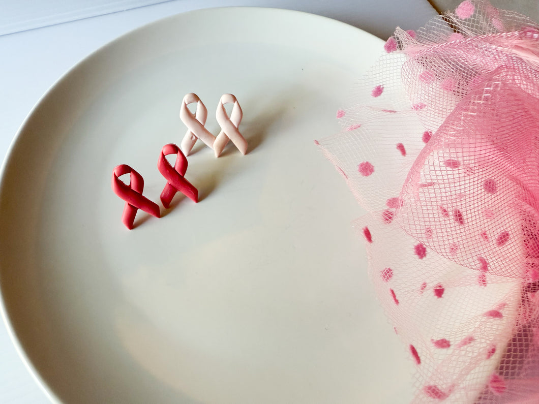 Pink Ribbon Studs