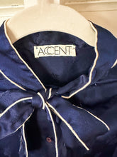 Load image into Gallery viewer, Vintage Navy Blouse
