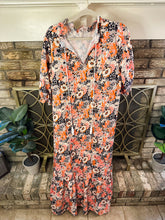 Load image into Gallery viewer, Orange Black and Gray Patterned Dress
