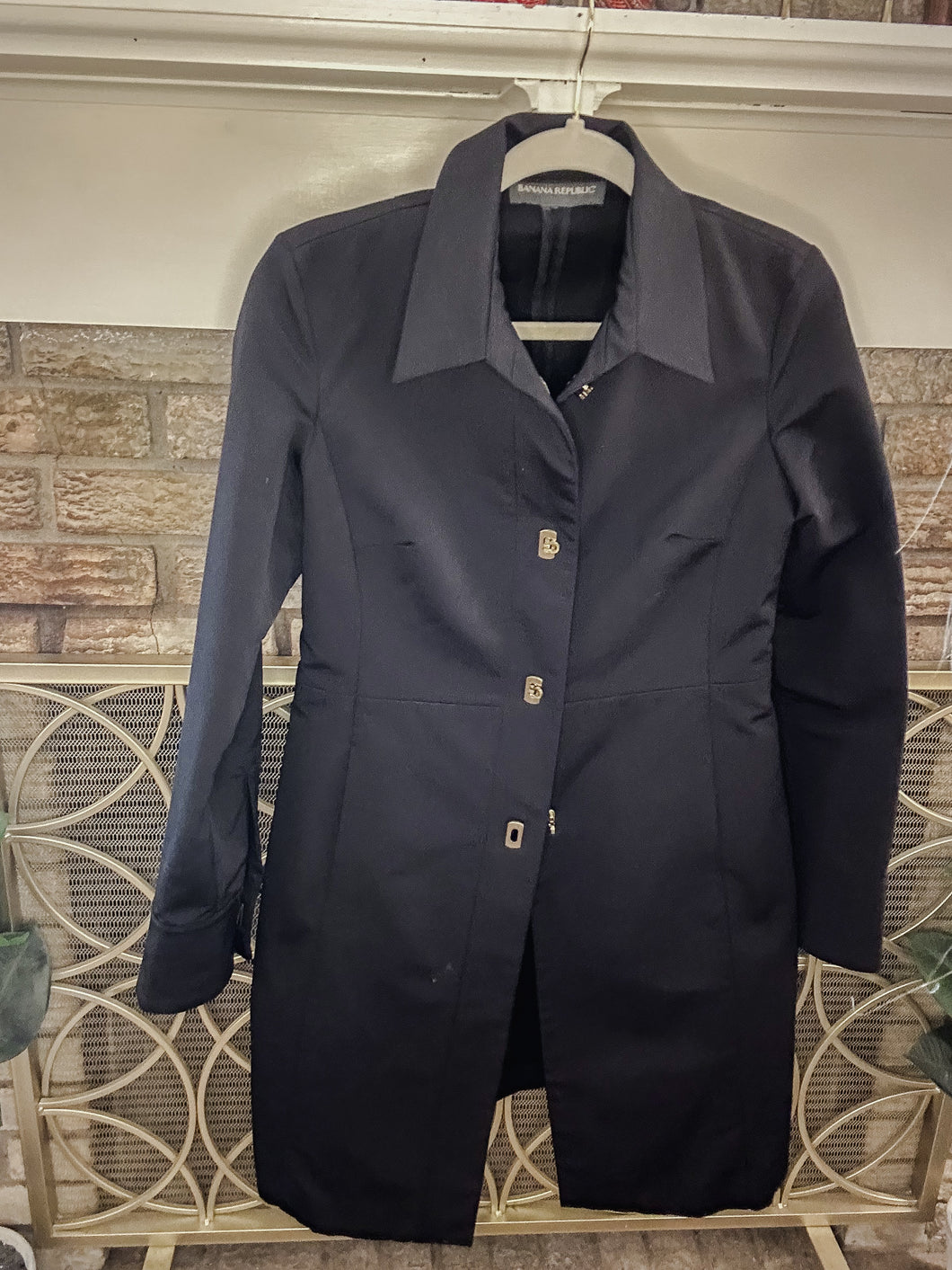 Black Banana Republic Trench Coat