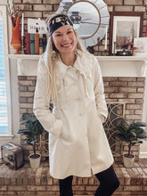 Load image into Gallery viewer, Ivory Ann Taylor trench coat
