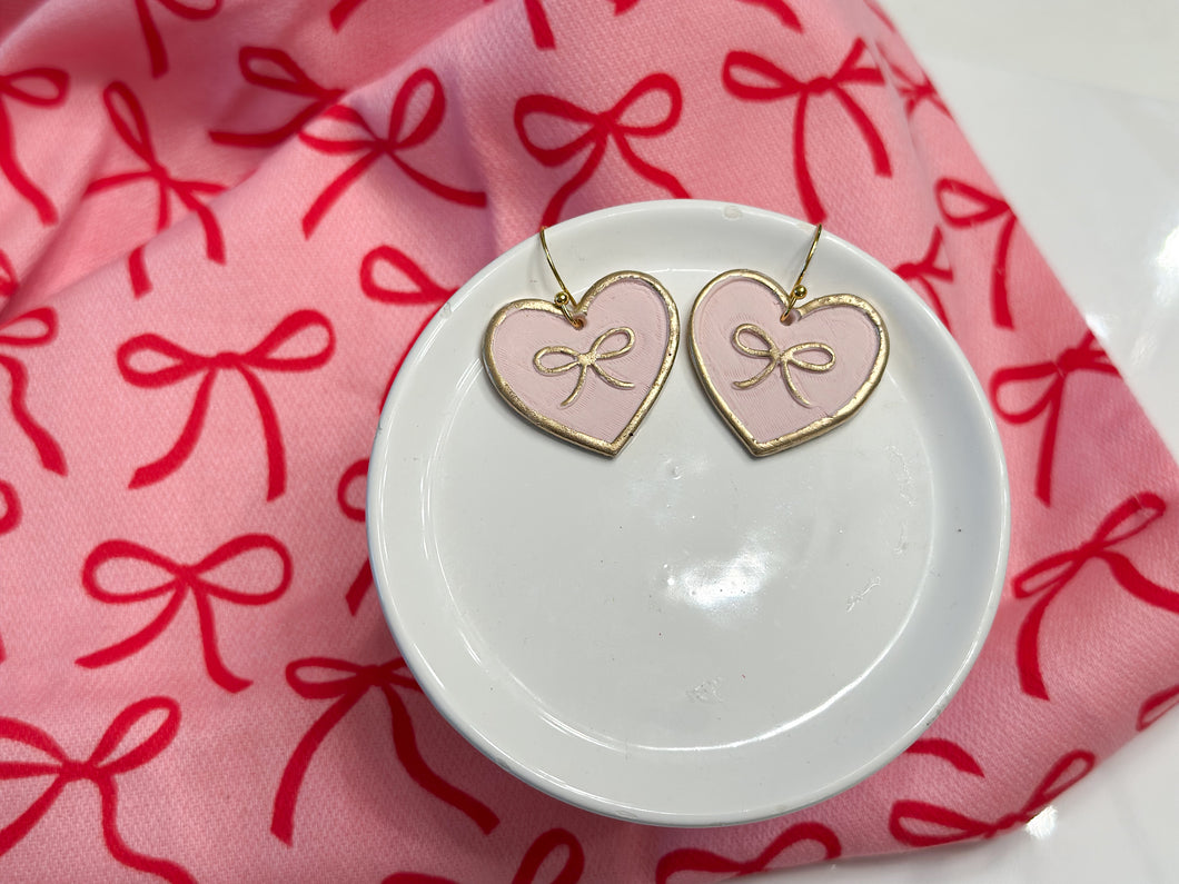 Heart Bow Earrings