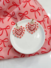 Load image into Gallery viewer, Floral Heart Dangles
